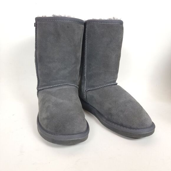 Minnetonka Women’s Olympia Boots Gray Suede Sheepskin Wool Lined Winter Size 7 - Picture 6 of 12